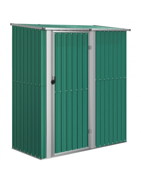 Capanno da Giardino Verde 180,5x97x209,5 cm in Acciaio Zincato
