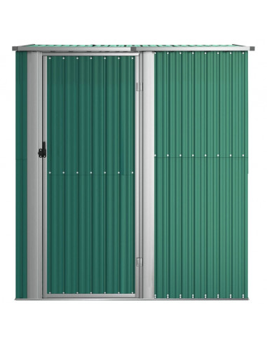 Capanno da Giardino Verde 180,5x97x209,5 cm in Acciaio Zincato