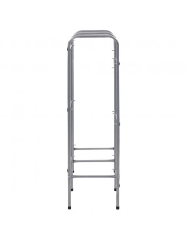 Supporto con Ripiani per 6 Casse Argento 96x33x116 cm Acciaio