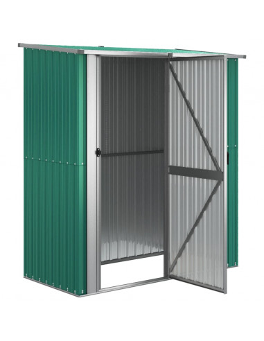 Capanno da Giardino Verde 180,5x97x209,5 cm in Acciaio Zincato