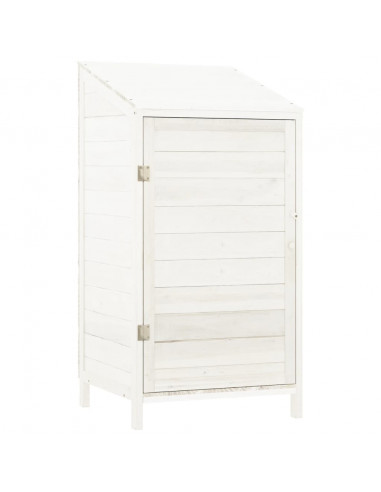 Capanno da Giardino Bianco 55x52x112 cm Legno Massello di Abete
