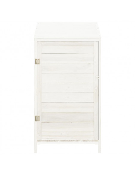 Capanno da Giardino Bianco 55x52x112 cm Legno Massello di Abete