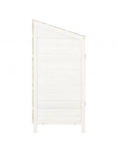 Capanno da Giardino Bianco 55x52x112 cm Legno Massello di Abete