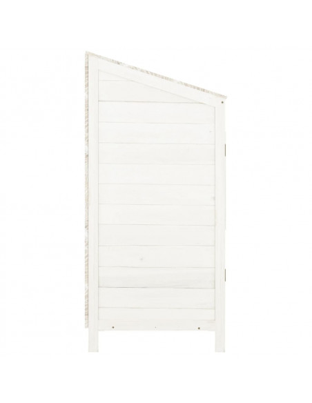 Capanno da Giardino Bianco 55x52x112 cm Legno Massello di Abete