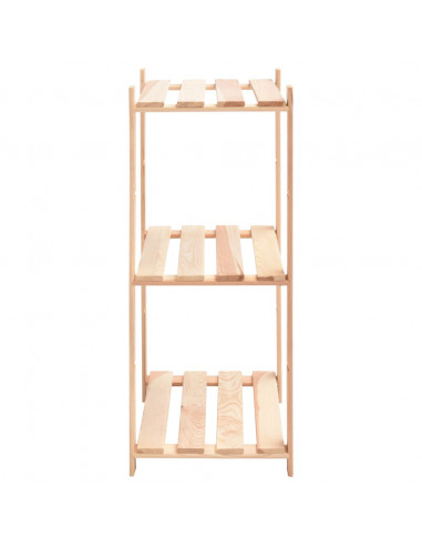 Scaffale a 3 Livelli 60x38x90 cm in Massello di Pino 150 kg