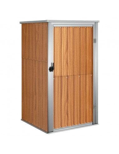Capanno per Attrezzi Marrone 88x89x161 cm in Acciaio Zincato