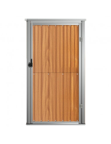 Capanno per Attrezzi Marrone 88x89x161 cm in Acciaio Zincato