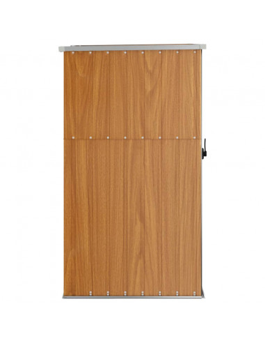 Capanno per Attrezzi Marrone 88x89x161 cm in Acciaio Zincato