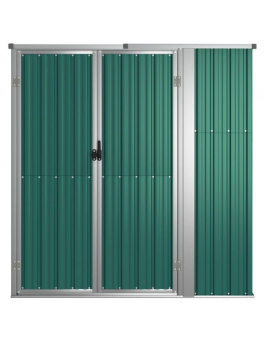 Capanno per Attrezzi Verde 161x89x161 cm in Acciaio Zincato