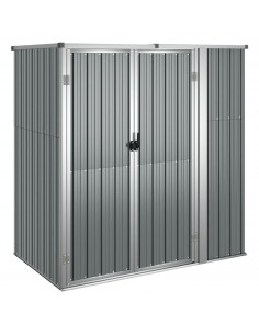 Capanno per Attrezzi Grigio 161x89x161 cm in Acciaio Zincato 2