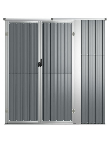 Capanno per Attrezzi Grigio 161x89x161 cm in Acciaio Zincato