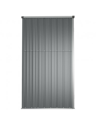 Capanno per Attrezzi Grigio 161x89x161 cm in Acciaio Zincato