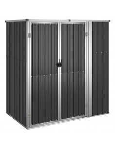 Capanno per Attrezzi Antracite 161x89x161 cm Acciaio Zincato 2