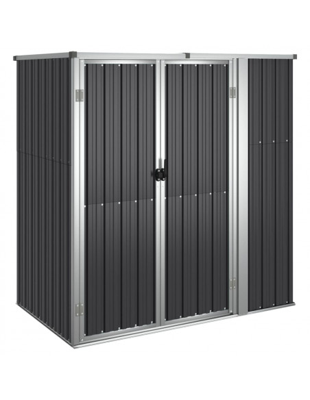 Capanno per Attrezzi Antracite 161x89x161 cm Acciaio Zincato