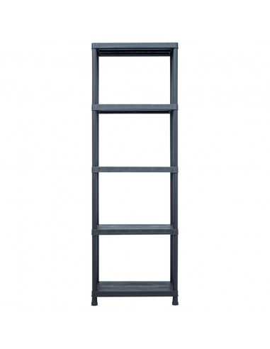 Scaffale Nero 125 kg 60x30x180 cm in Plastica