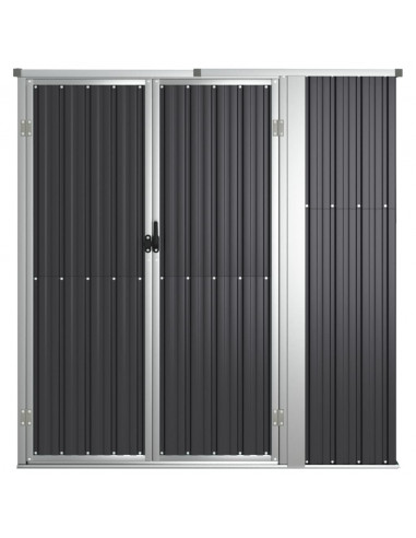 Capanno per Attrezzi Antracite 161x89x161 cm Acciaio Zincato