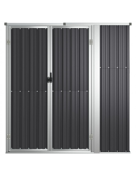 Capanno per Attrezzi Antracite 161x89x161 cm Acciaio Zincato