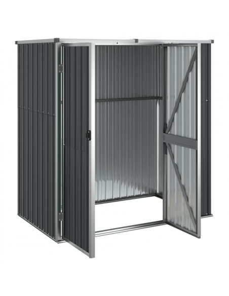 Capanno per Attrezzi Antracite 161x89x161 cm Acciaio Zincato