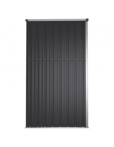 Capanno per Attrezzi Antracite 161x89x161 cm Acciaio Zincato