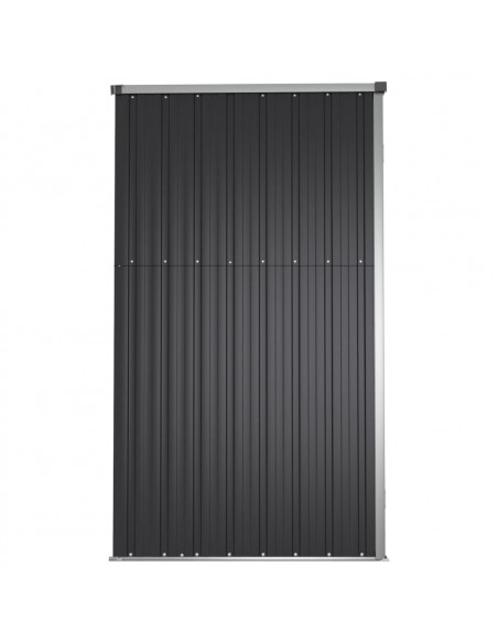 Capanno per Attrezzi Antracite 161x89x161 cm Acciaio Zincato