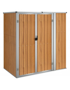Capanno per Attrezzi Marrone 161x89x161 cm in Acciaio Zincato 2