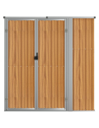 Capanno per Attrezzi Marrone 161x89x161 cm in Acciaio Zincato
