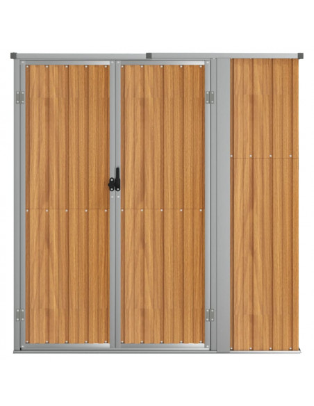 Capanno per Attrezzi Marrone 161x89x161 cm in Acciaio Zincato