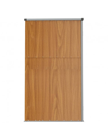 Capanno per Attrezzi Marrone 161x89x161 cm in Acciaio Zincato