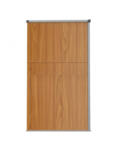 Capanno per Attrezzi Marrone 161x89x161 cm in Acciaio Zincato