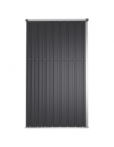 Capanno per Attrezzi Antracite 225x89x161 cm Acciaio Zincato