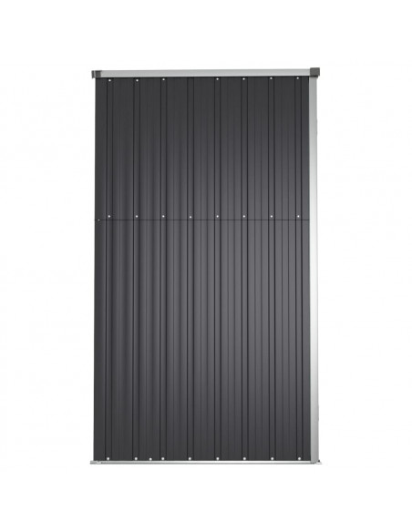 Capanno per Attrezzi Antracite 225x89x161 cm Acciaio Zincato