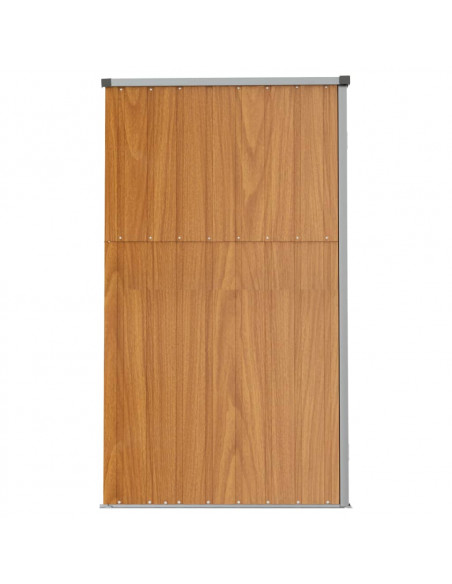 Capanno per Attrezzi Marrone 225x89x161 cm in Acciaio Zincato