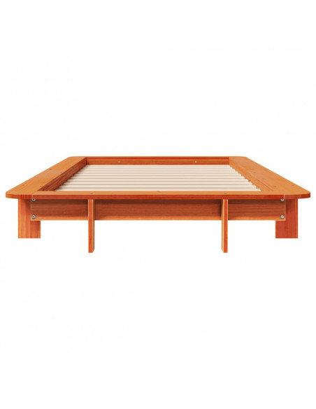 Letto senza Materasso Marrone Cera 90x200 cm Legno di Pino
