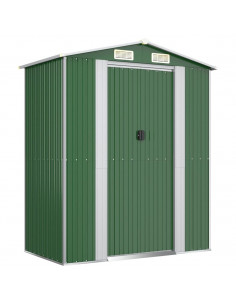 Capanno da Giardino Verde 192x108x223 cm in Acciaio Zincato 2