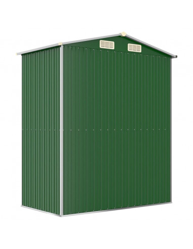 Capanno da Giardino Verde 192x108x223 cm in Acciaio Zincato