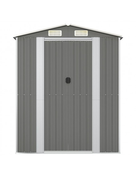 Capanno da Giardino Grigio Chiaro 192x108x223cm Acciaio Zincato