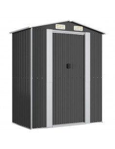 Capanno da Giardino Antracite 192x108x223 cm in Acciaio Zincato 2
