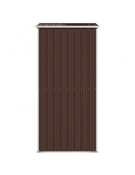 Capanno da Giardino Marrone Scuro 192x108x223cm Acciaio Zincato