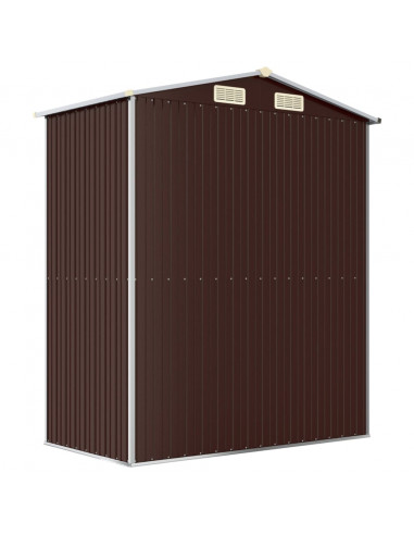 Capanno da Giardino Marrone Scuro 192x108x223cm Acciaio Zincato