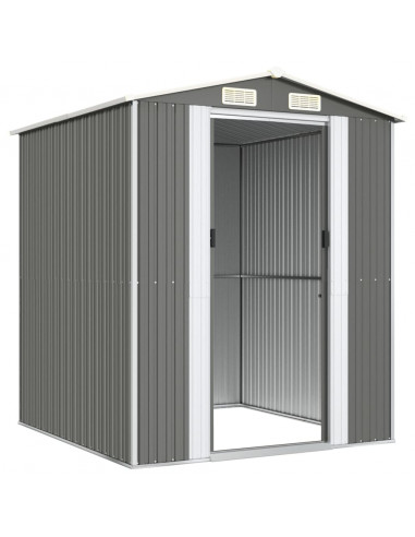 Capanno da Giardino Grigio Chiaro 192x191x223cm Acciaio Zincato