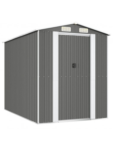 Capanno da Giardino Grigio Chiaro 192x274x223cm Acciaio Zincato