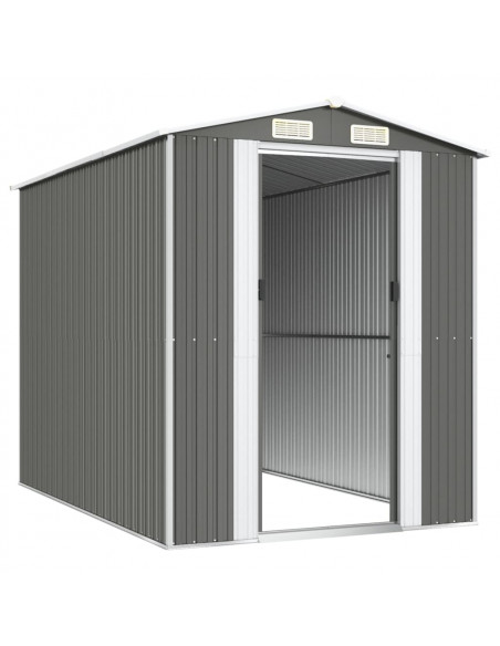 Capanno da Giardino Grigio Chiaro 192x274x223cm Acciaio Zincato