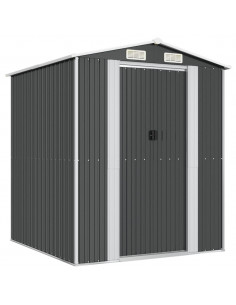 Capanno da Giardino Antracite 192x191x223 cm in Acciaio Zincato 2