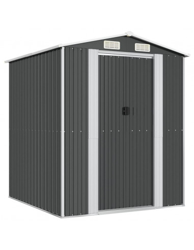 Capanno da Giardino Antracite 192x191x223 cm in Acciaio Zincato