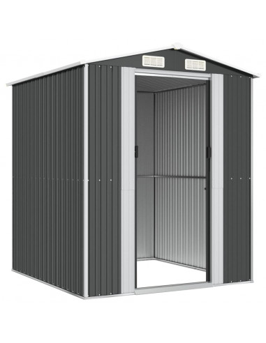 Capanno da Giardino Antracite 192x191x223 cm in Acciaio Zincato
