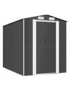 Capanno da Giardino Antracite 192x274x223 cm in Acciaio Zincato 2