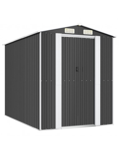Capanno da Giardino Antracite 192x274x223 cm in Acciaio Zincato