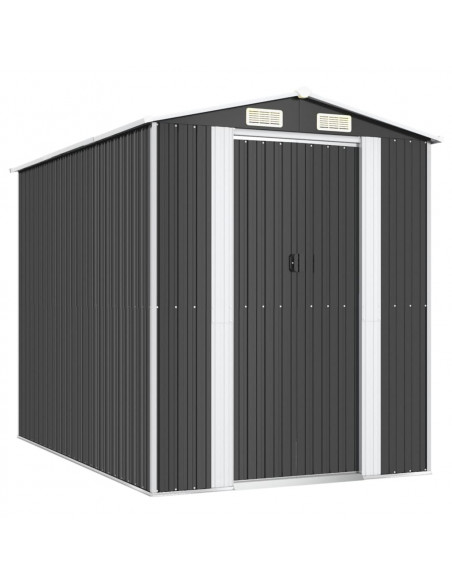 Capanno da Giardino Antracite 192x274x223 cm in Acciaio Zincato