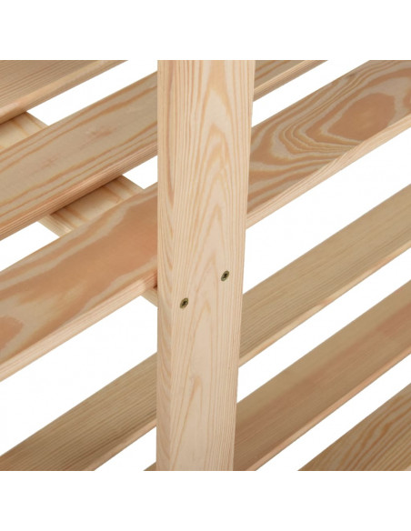 Scaffale a 5 Livelli 170x28,5x170 cm in Legno Massello di Pino
