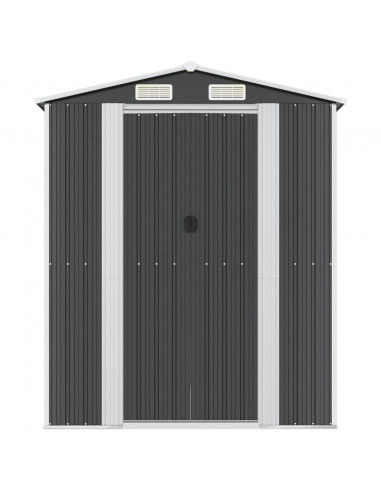 Capanno da Giardino Antracite 192x274x223 cm in Acciaio Zincato